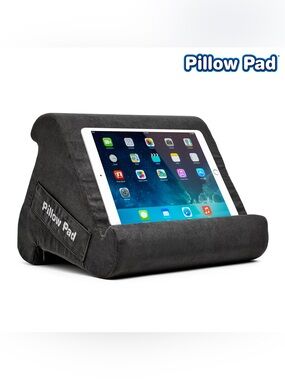 iPAD Pillow Pad Charcoal Grey Tablet Stand Pillow Hands-Free Viewing